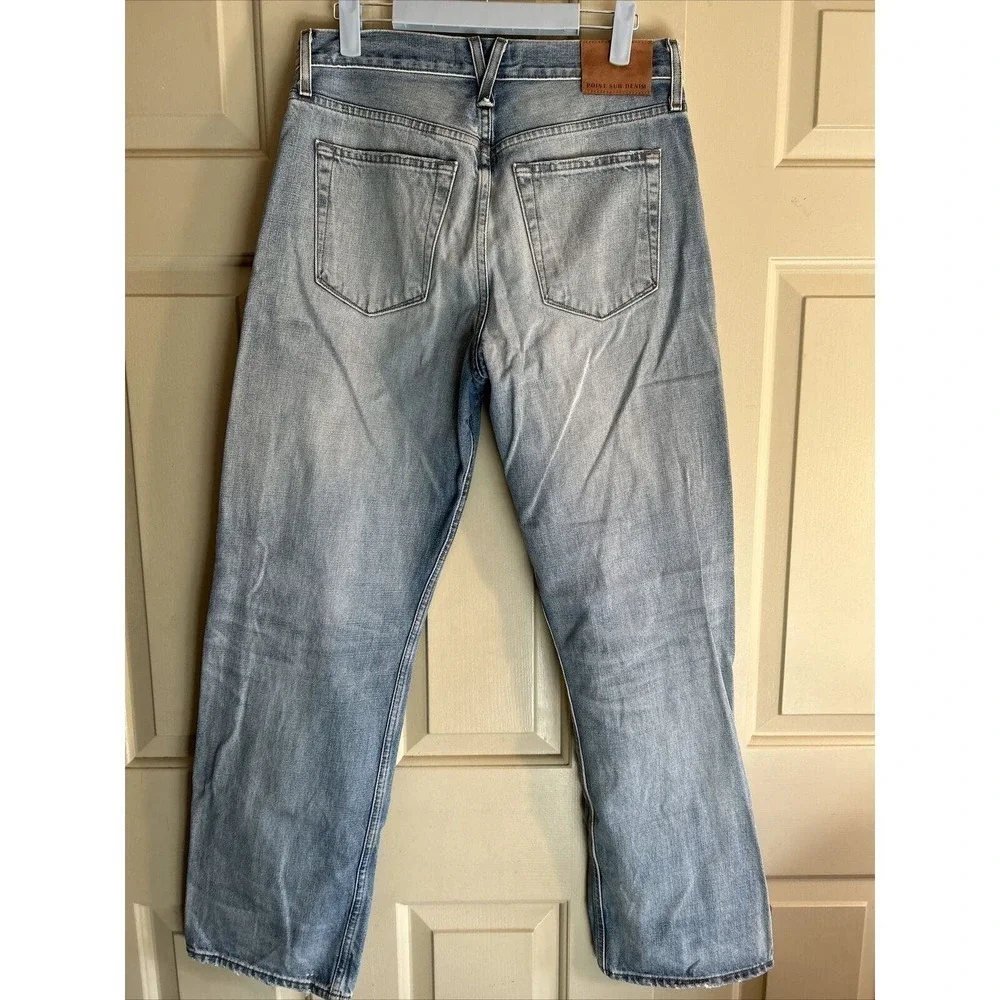 J.Crew Point Sur Canyon Mid-rise Boyfriend Jean Faded Blue Wash Selvedge Ed 27 - Picture 5 of 10